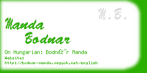 manda bodnar business card